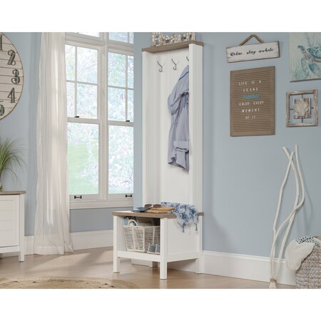 Sauder Cottage Road Hall Tree W/bench Gw , Three hooks for hanging coats, hats, scarves, etc 431882